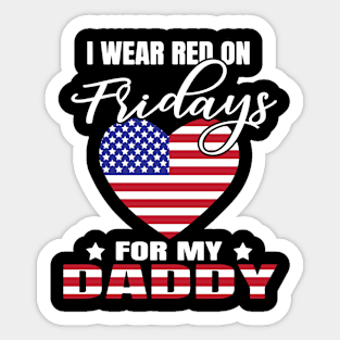 Red Fridays Daddy Sticker